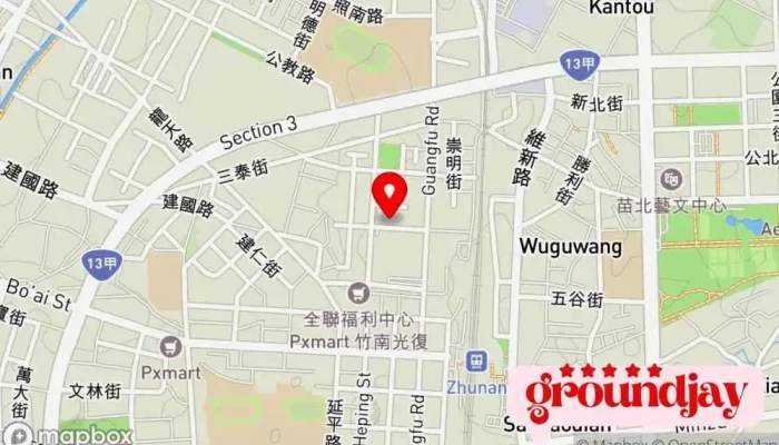 Ai Miao Guang Bo Gu Fen You Xian Gong Si Fm1023 地圖 - Miaoli County, Zhunan Township