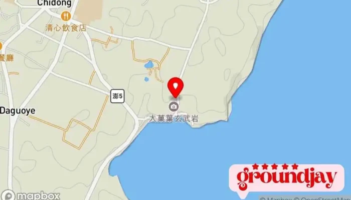 地图 池东大果叶玄武岩 旅游胜地, 景点 在 Penghu County, Xiyu Township