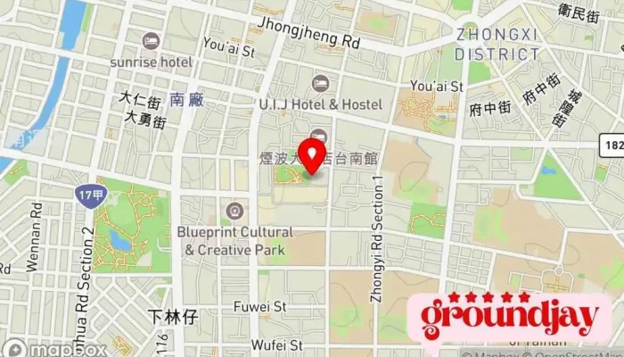 Chuang Yi Dian Zi Gu Fen You Xian Gong Si  Tai Nan Fen Bu Global Unichip Corpguc 地圖 - Tainan City, West Central District