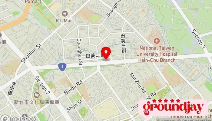 Da Guan Jia Fang Wu Guan Li  Xin Zhu Jing Guo Dian 地圖 - Hsinchu City, East District