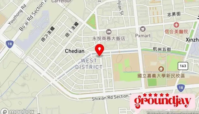 Da Lian Meng Dian Zi You Yi Chang 地圖 - Chiayi City, West District