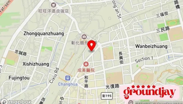 Da Quan Xian Shang Ying Wen 地圖 - Changhua County, Changhua City