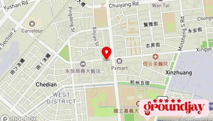Da Tong 3cJia Yi Xing Ye Xi Men Shi 地圖 - Chiayi City, West District