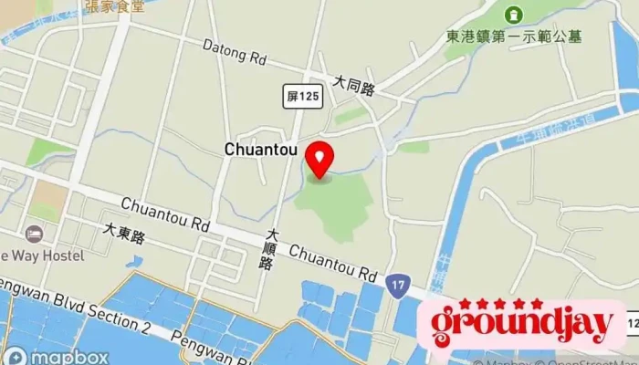 地图 东港镇  在 屏东东港镇