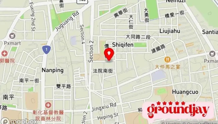 Fa Wu Bu Jiao Zheng Shu Zhang Hua Kan Shou Suo 地圖 - Changhua County, Yuanlin City