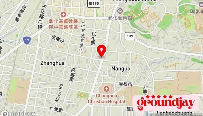 Fa Wu Bu Xing Zheng Zhi Xing Shu Zhang Hua Fen Shu 地圖 - Changhua County, Changhua City