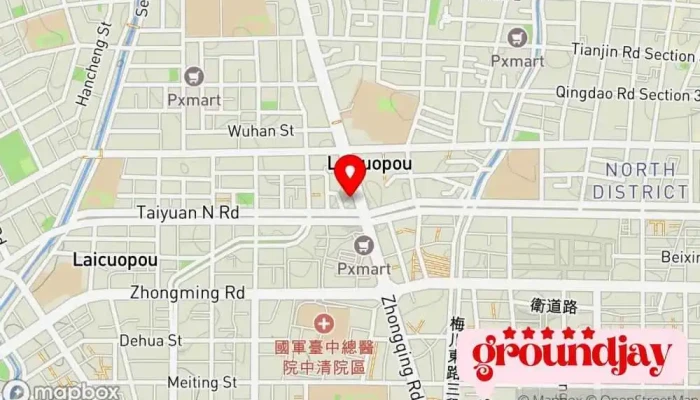Fei Teng Yun Duan Xi Tong Gu Fen You Xian Gong Si Tai Zhong Fen Gong Si 地圖 - Taichung City, North District