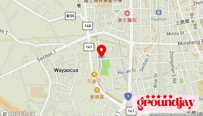 Feng Cai Shi Shang Qi Che Lu Guan 地圖 - Changhua County, Yuanlin City
