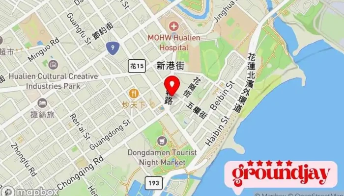 地图 府立开发实业有限公司 金融机构 在 Hualien County, Hualien City