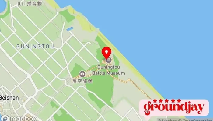 Gu Zhu Tou Zhan Shi Guan 地圖 - Kinmen County, Jinning Township