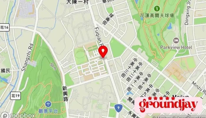 地图 国立花莲高级工业职业学校 高中, 职业学校 在 Hualien County, Hualien City