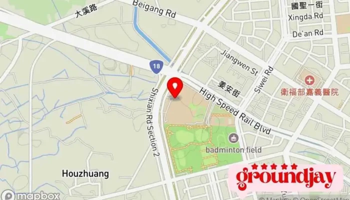 地图 国立嘉义特殊教育学校 特殊教育学校 在 Chiayi City, West District