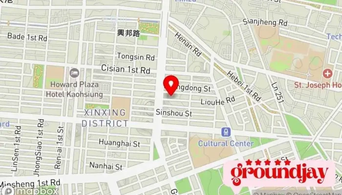 地图 海天网路科技有限公司 网站设计师 在 Kaohsiung City, Sinsing District