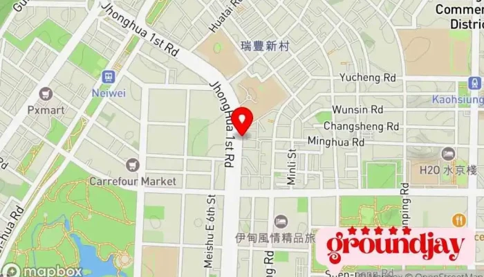 地图 恒聚建设开发股份有限公司 建筑公司 在 Kaohsiung City, Gushan District