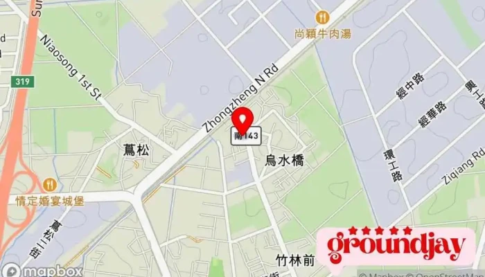Hong Yuan Yan Wu  Tai Nan Fen Gong Si Ti Nin Ba Guan Fang Wu Pin Zhi 地圖 - Tainan City, Yongkang District