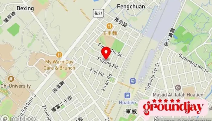Hua Lian Bao Zu Dai Guan  Yan Ju Zu Ren Zhu Zhai Bao Zu Dai Guan 地圖 - Hualien County, Hualien City