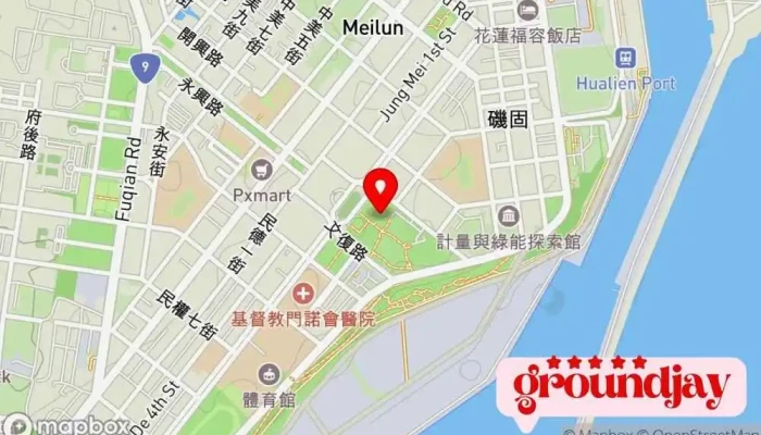 地图 花莲县政府文化局 地方政府机关 在 Hualien County, Hualien City