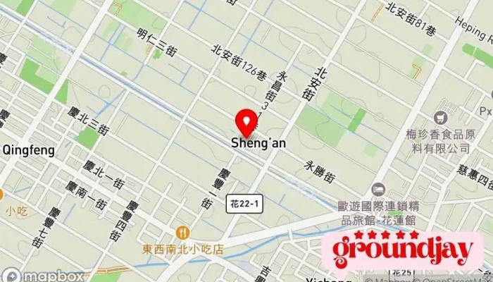 Hua Shi Wen Hua Shi Ye Gu Fen You Xian Gong Si Zhong Hua Dian Shi Tai Hua Lian Ban Shi Chu 地圖 - Hualien County, Ji’an Township