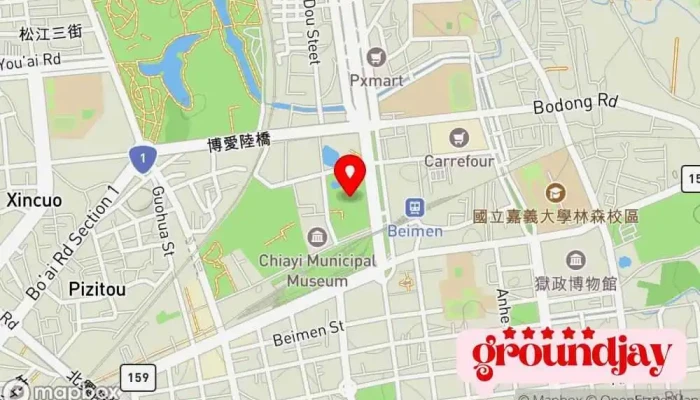 地图 嘉义市政府文化局音乐厅 音乐厅 在 Chiayi City, East District
