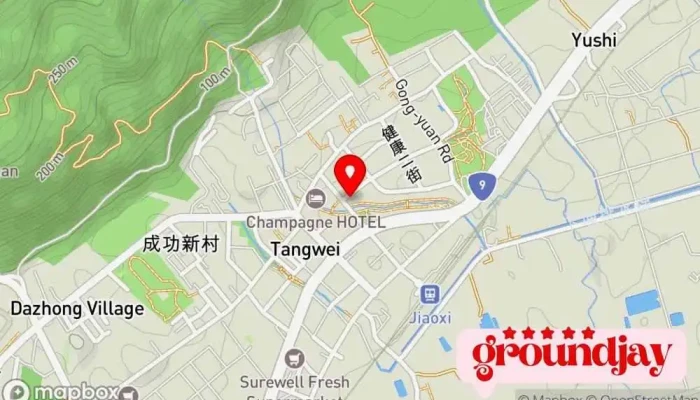 Jiao Xi Han Mu Xing Guan 地圖 - Yilan County, Jiaoxi Township