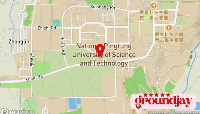 地图 教育部永續校園-屏東科技大學 公立大学, 学校, 科技大学, 大学 在 Pingtung County, Neipu Township