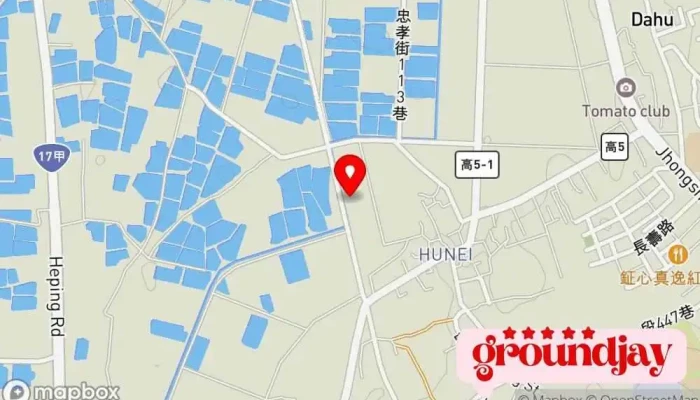 地图 经捷科技股份有限公司 总部 汽车配件制造商 在 Kaohsiung City, Hunei District