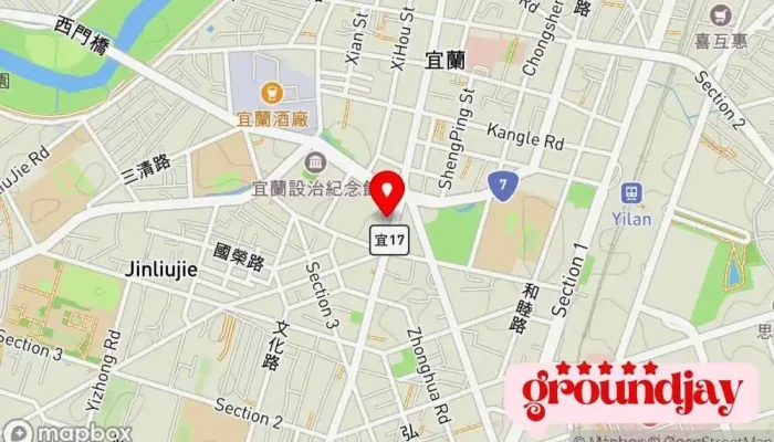 Jiu Yi Lan Jian Yu Men Ting 地圖 - Yilan County, Yilan City