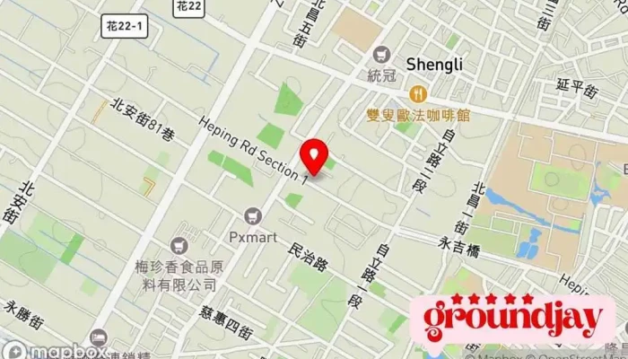 Jun Qi Wang Lu Ke Ji You Xian Gong Si 地圖 - Hualien County, Ji’an Township
