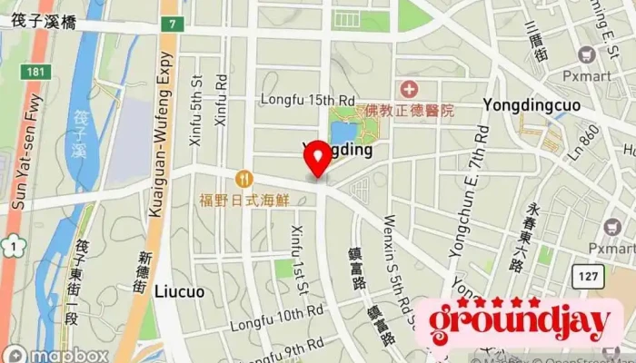 地图 开富力建设开发股份有限公司 总承包商 在 Taichung City, Nantun District