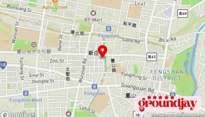 Kuo Fu She Ji Guffaw Design Pin Pai Logo Cis Bao Zhuang 地圖 - Kaohsiung City, Fengshan District