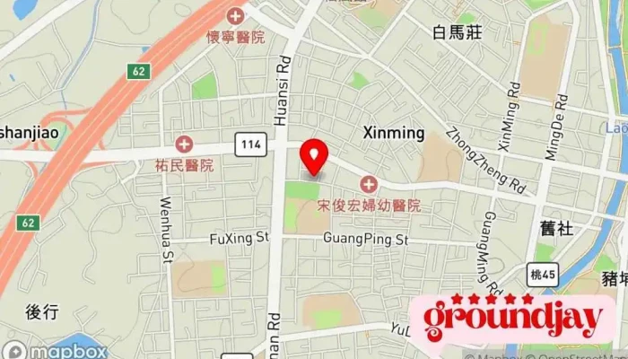 Lan Yue Shu Wei Xing Xiao  Tai Bei Ban Gong Shi 地圖 - Taoyuan City, 平镇区