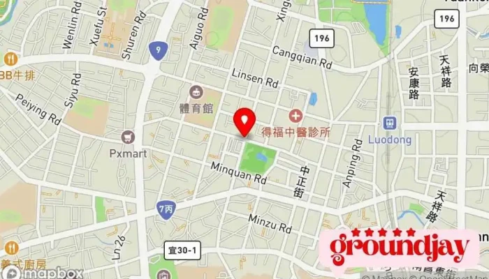 Luo Dong Ye Shi 地圖 - Yilan County, Luodong Township