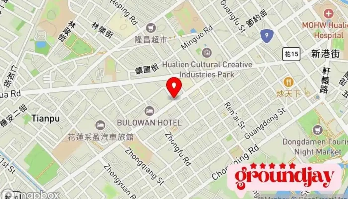 Quan Guo Dian Zi Hua Lian Zhong Zheng Wu Men Shi 地圖 - Hualien County, Hualien City