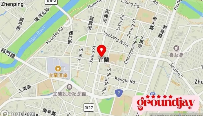 Quan Guo Dian Zi Yi Lan Zhong Shan Men Shi 地圖 - Yilan County, Yilan City