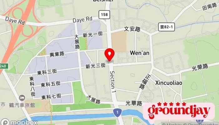 Shou Di Dian Zhang Dong De 地圖 - Yunlin County, Dounan Township