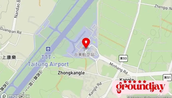 地图 台东机场 国内机场 在 Taitung County, Taitung City