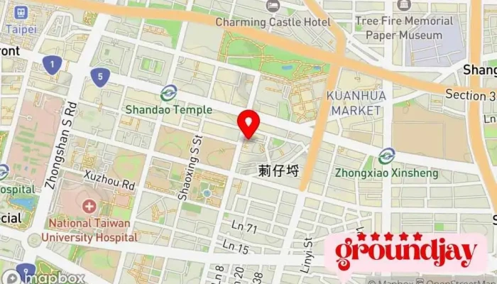 Tai Nan Qi Ye Gu Fen You Xian Gong Si 地圖 - Taipei City, Zhongzheng District