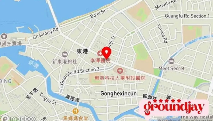 Tai Wan Dian Li Gong Si Dong Gang Fu Wu Suo 地圖 - Pingtung County, Donggang Township