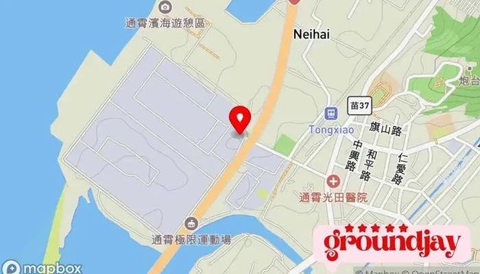 地图 台湾电力公司 通霄电厂 供电站, 电力服务 在 Miaoli County, Tongxiao Township