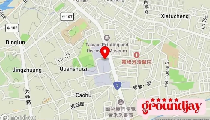 地图 台中软体园区 科技园, 商务园 在 Taichung City, Dali District