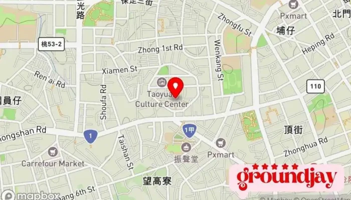 Tao Yuan Shi Zheng Fu 地圖 - Taoyuan City, Taoyuan District