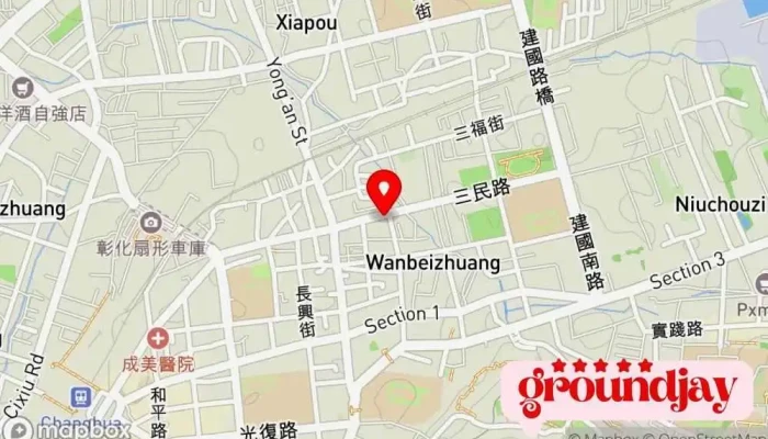地图 天宝开发股份有限公司 房地产开发商 在 Changhua County, Changhua City