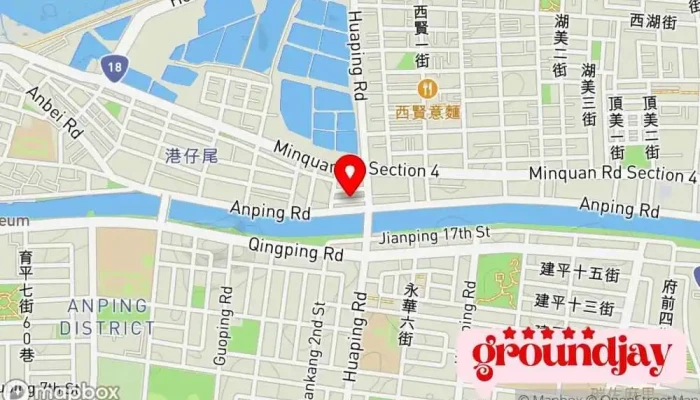 Wei Yi Ren Gong Chai Ju Die Ju 地圖 - Tainan City, 安平区