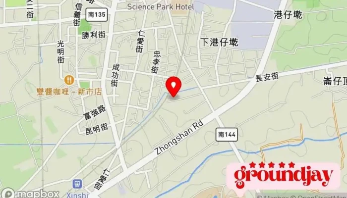 Xin Jia Po Shang Sheng Pai Gu Fen You Xian Gong Si Tai Wan Fen Gong Si Tai Nan Fen Bu 地圖 - Tainan City, Xinshi District