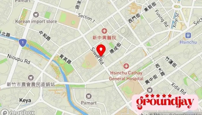 Xin Zhu Xue Qu Da Lou Jin Tai Xi 地圖 - Hsinchu City, North District