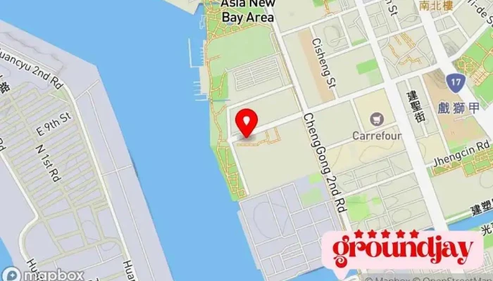 地图 亚科国际资讯股份有限公司 电子商务服务, 网络商店 在 Kaohsiung City, Cianjhen District