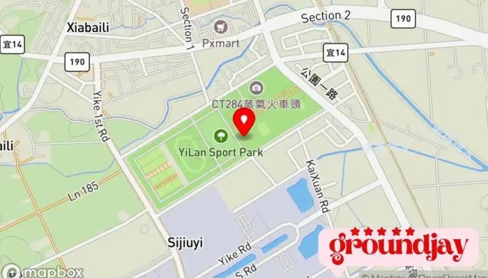 Yi Lan Yun Dong Zhong Xin Pan Yan Guan 地圖 - Yilan County, Yilan City