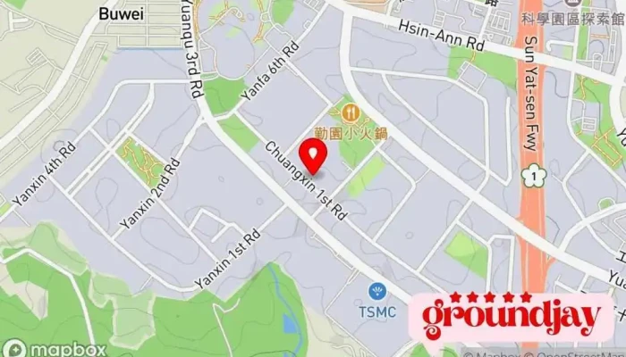地图 汉磊科技股份有限公司 电子制造商 在 新竹市 East District