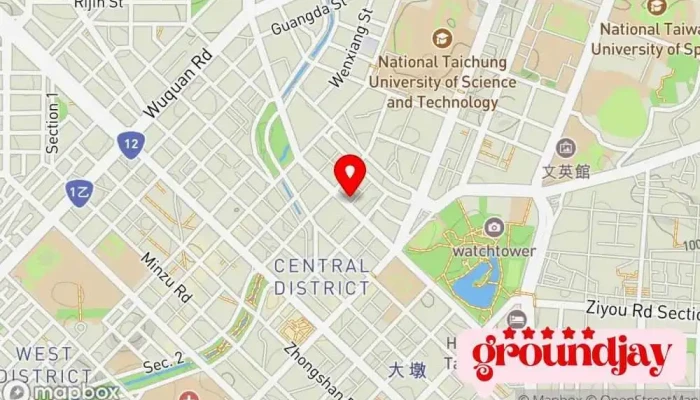 Yun Duan Shang Wu Lu Guan  Tai Zhong Guan 地圖 - Taichung City, Central District