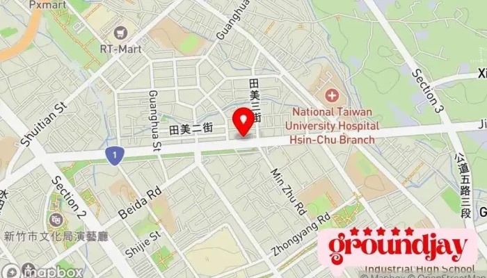 Yun Men Tian Sha She Qu 地圖 - Hsinchu City, East District